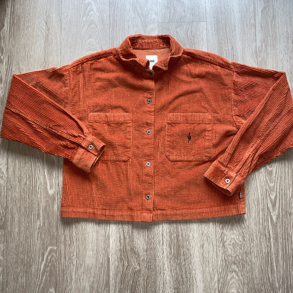 Vans Orange Corduroy Button Down Shirt